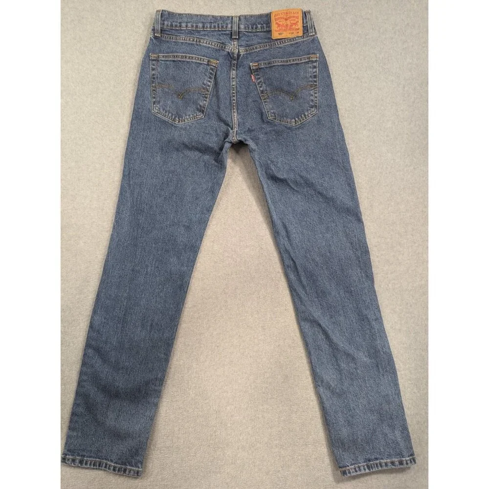 Levis 505 Jeans Mens Size 32x34 Blue Classic Straight Comfort Dark Wash Cowboy